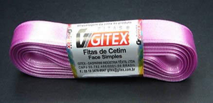 FITA DE CETIM DUPLA FACE – NUMERO 02 – POLIAMIDA – PEÇA 10 METROS – LARGURA 11MM – COR 130 – ROSE