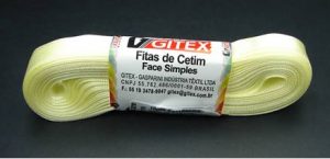 FITA DE CETIM DUPLA FACE – NUMERO 02 – POLIAMIDA – PEÇA 10 METROS – LARGURA 11MM – COR 117 – AMARELO CLARO